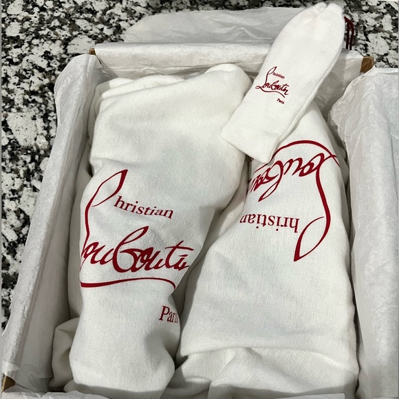 WOMEN’S CHRISTIAN LOUBOUTIN BIP BIP ORLATO FLAT PAILLETTES SNEAKERS - Picture 5 of 6